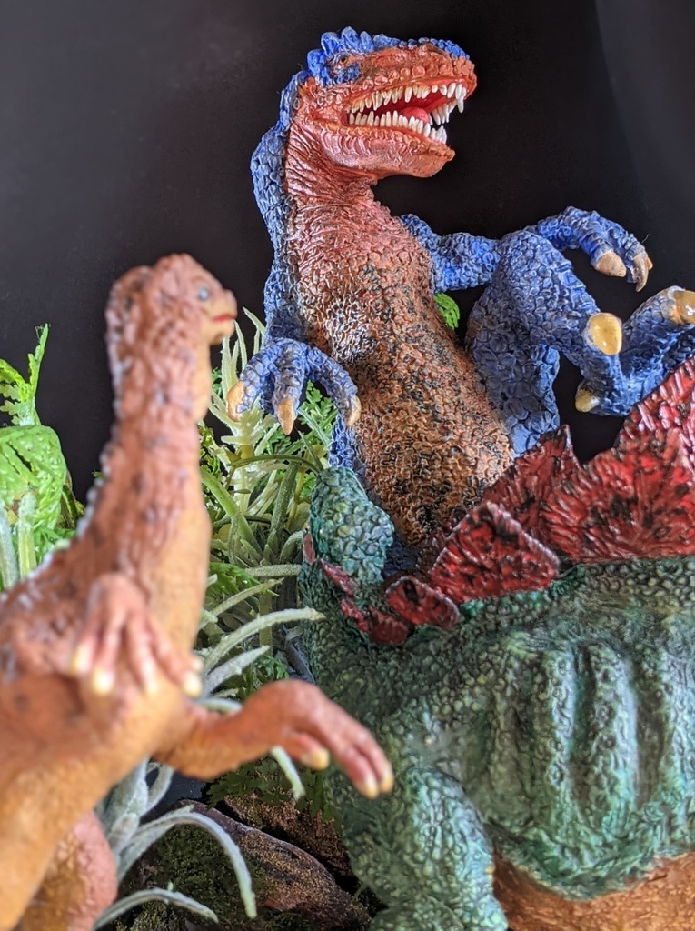 剣竜反撃(ジオラマベース付)ステゴサウルス・アロサウルス・カンプトサウルス