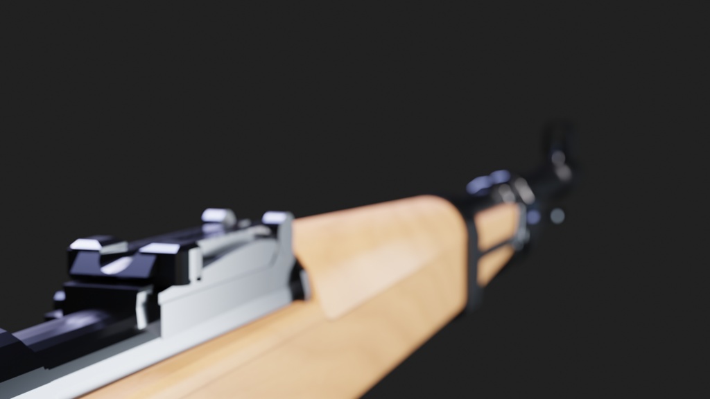 Kar98k風 ボルトアクションライフル 3Dモデル 【アニメーション付き】