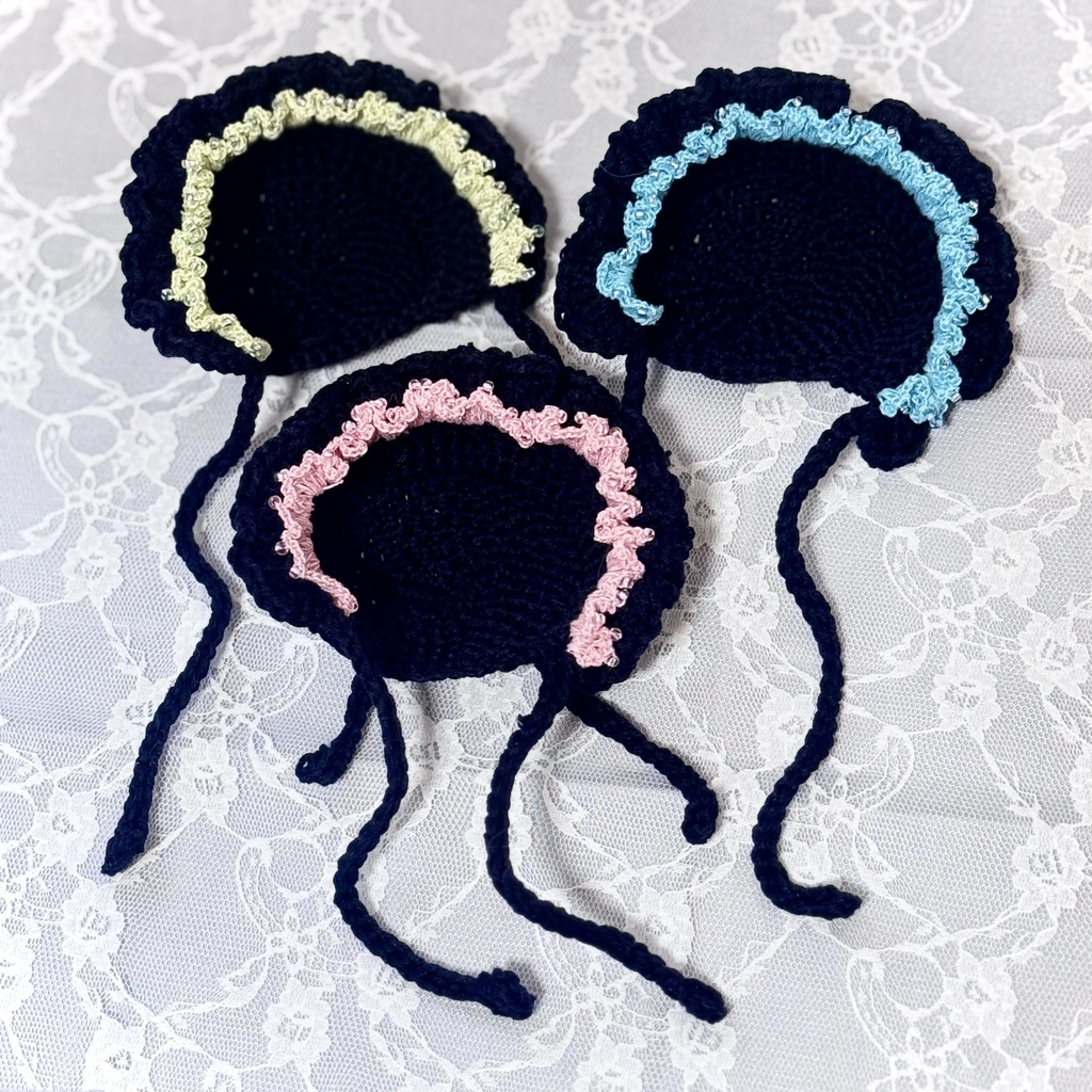 ✯⁺˳double frill bonnet˳⁺✯