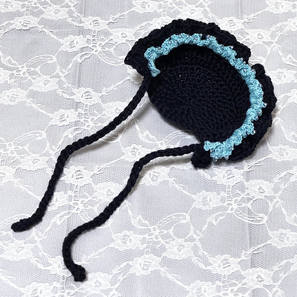 ✯⁺˳double frill bonnet˳⁺✯
