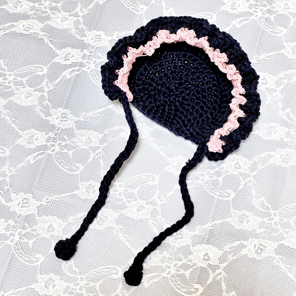 ✯⁺˳double frill bonnet˳⁺✯