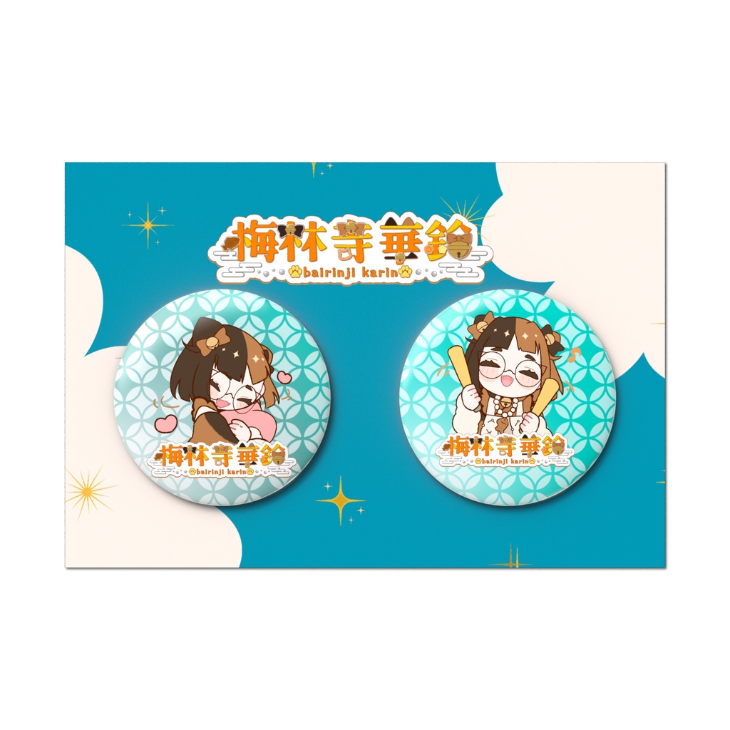梅林寺華鈴 6周年記念 缶バッチ