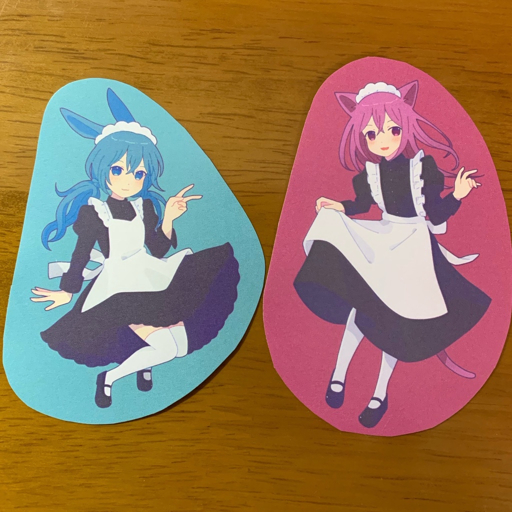 けもみみメイドさんステッカー