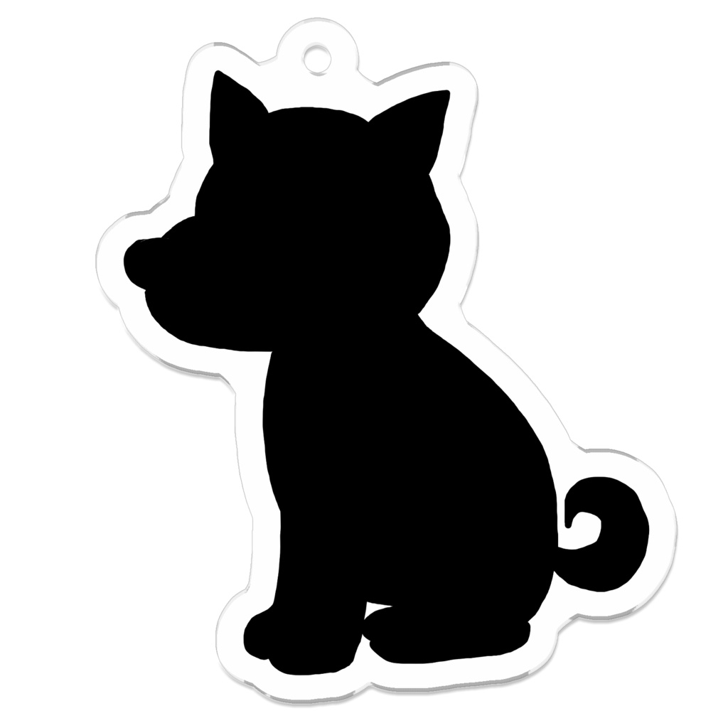 シルエット柴犬キーホルダー イラストショップ あさりんち Booth