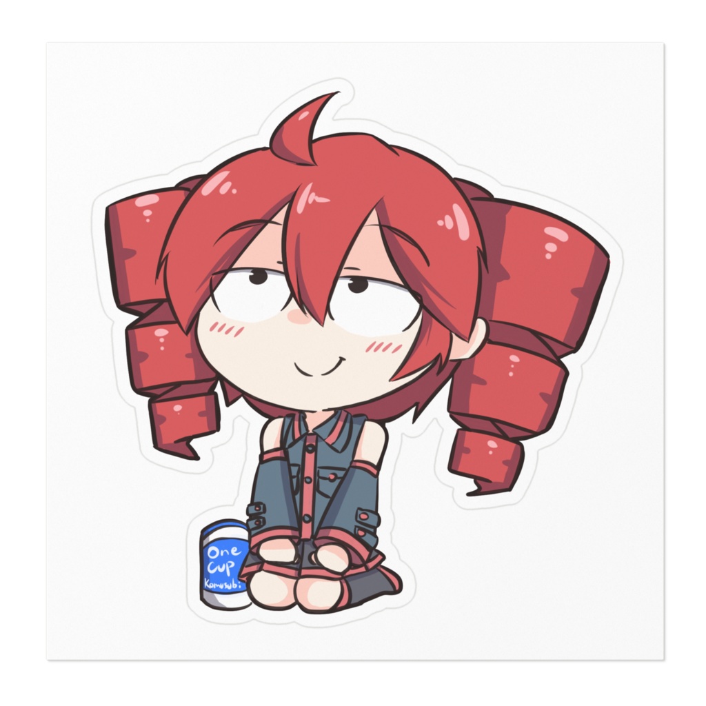 正座待機テトさんステッカー