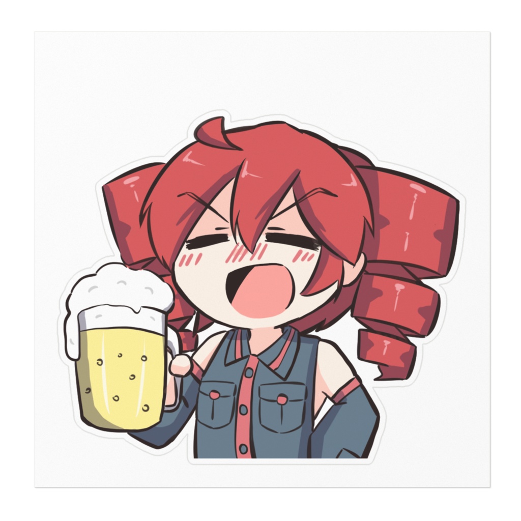 酒テトさんステッカー(背景白)