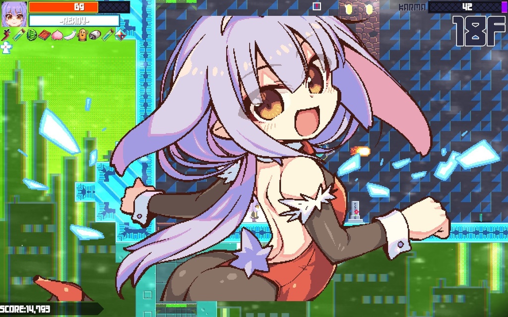 PCゲーム『常世ノ塔』Q子さん着せ替えMOD