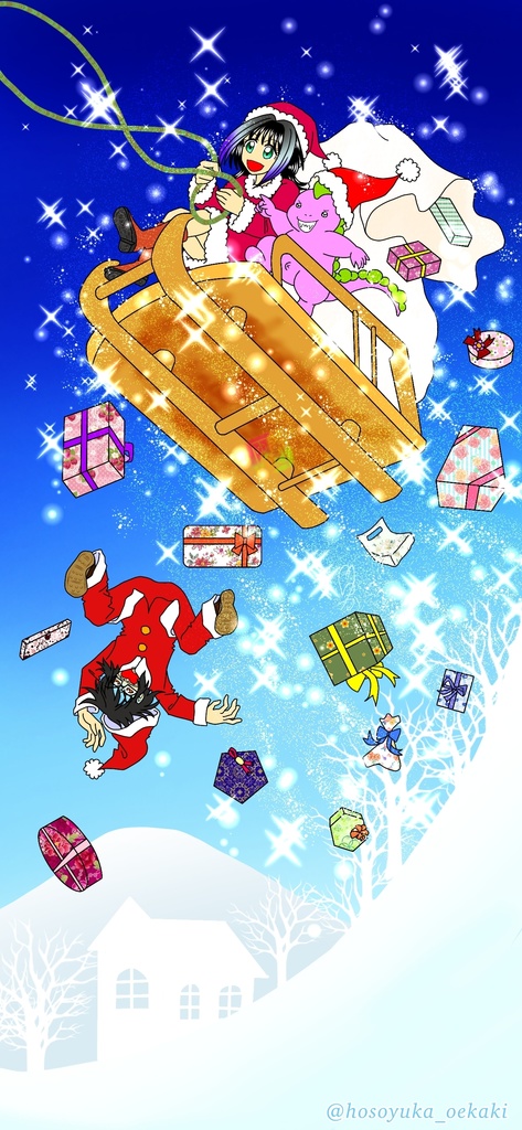 iPhone端末サイズ壁紙 ぴんきぃざうるすクリスマス