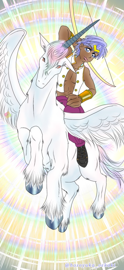 iPhone端末サイズ壁紙 午年を駆ける（白馬の王子）