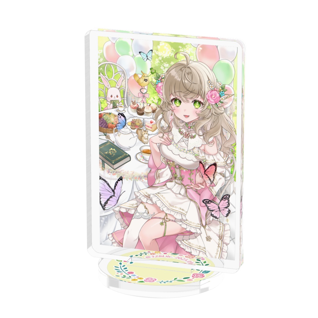 【三葉リリィ】アクリルスタンド 一枚絵《ハフアニ記念》