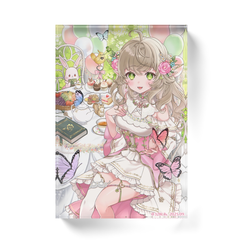 【三葉リリィ】アクリルブロック《ハフアニ記念》