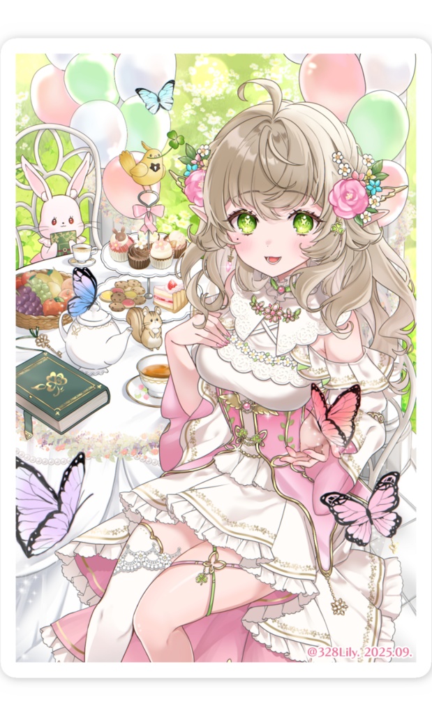 【三葉リリィ】スマホステッカー《ハフアニ記念》