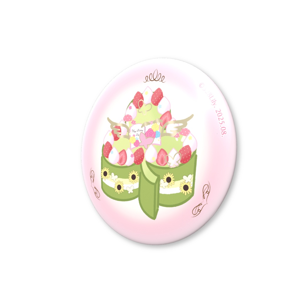【三葉リリィ】缶バッジ《誕生日ケーキ2025》