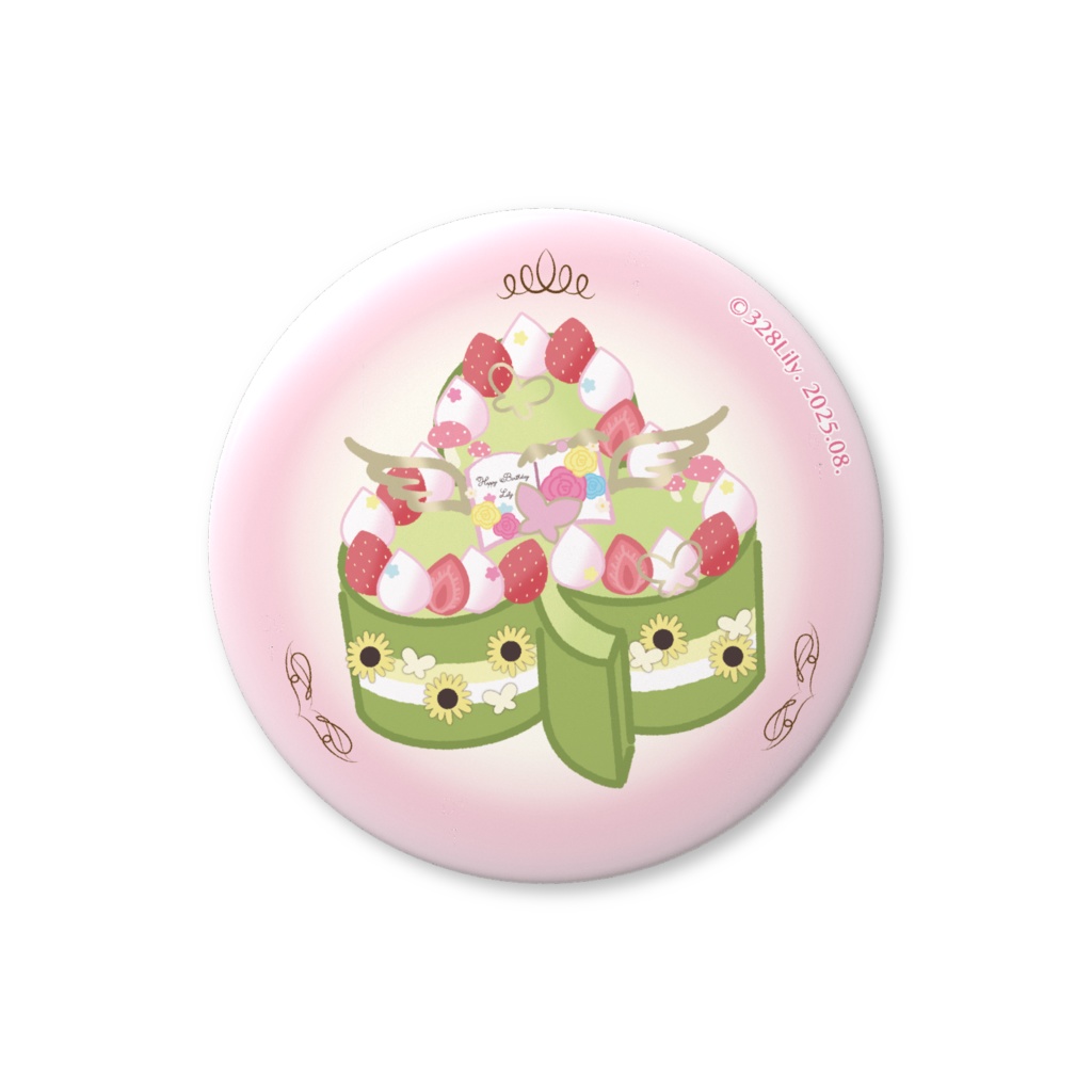 【三葉リリィ】缶バッジ《誕生日ケーキ2025》