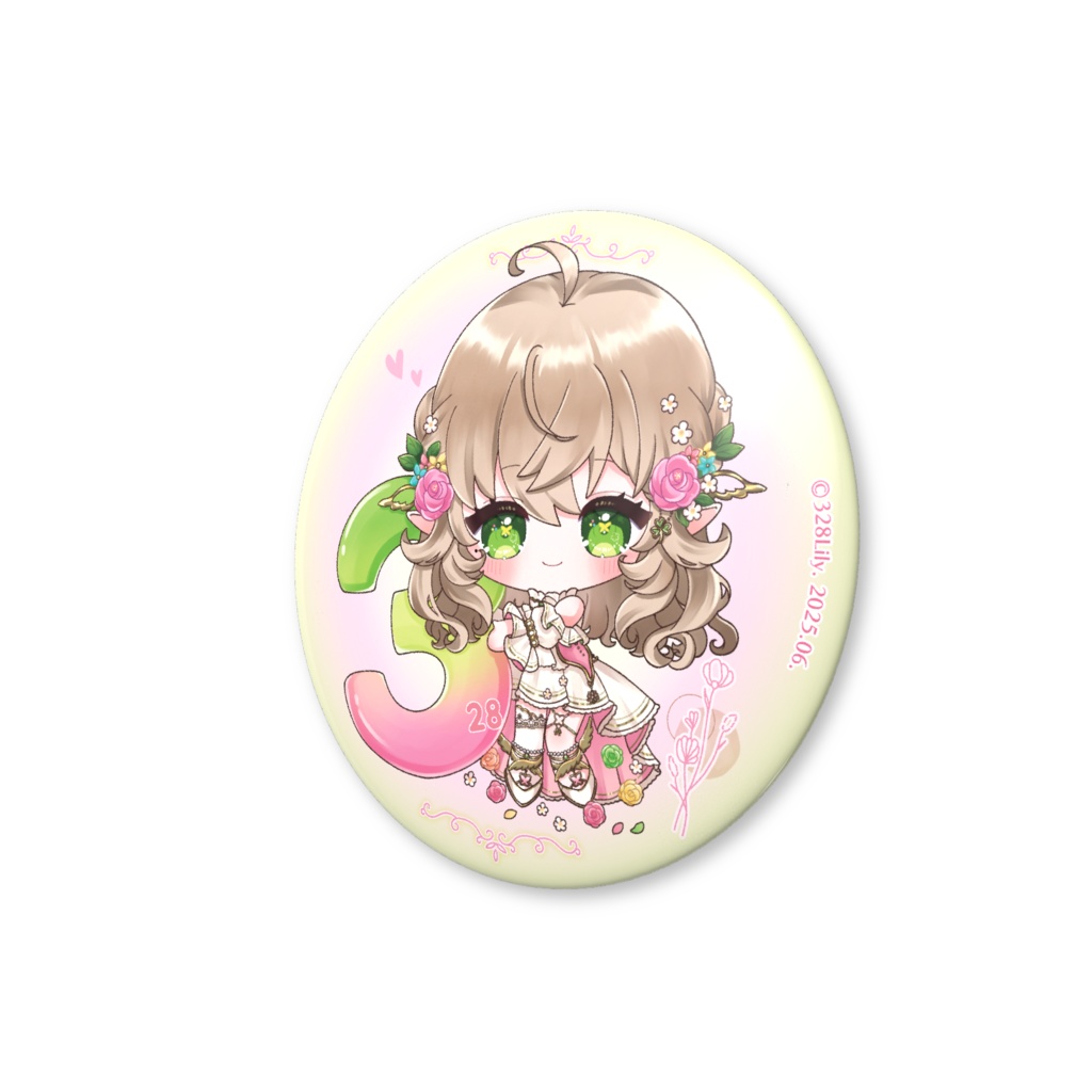 【三葉リリィ】缶バッジ《328ミニキャラ》