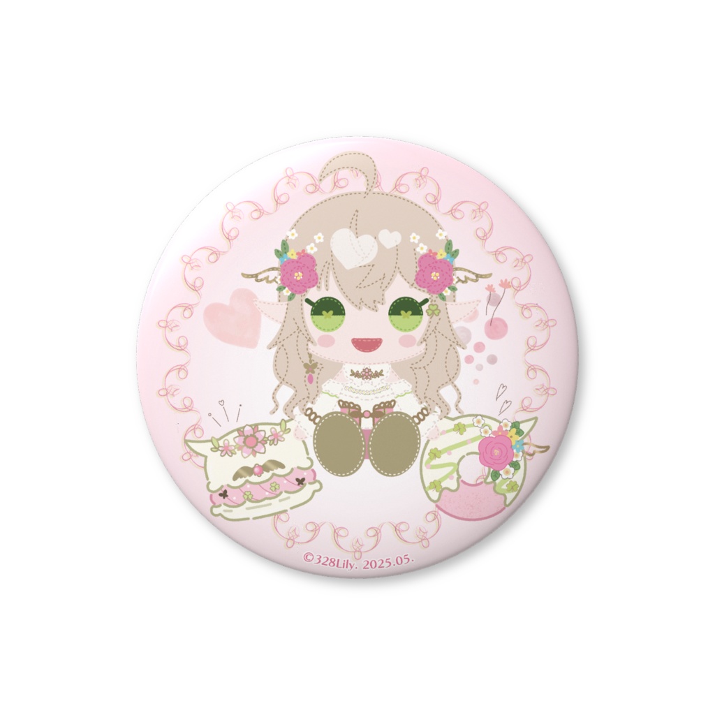 【三葉リリィ】缶バッジ《ぬいミニキャラ》