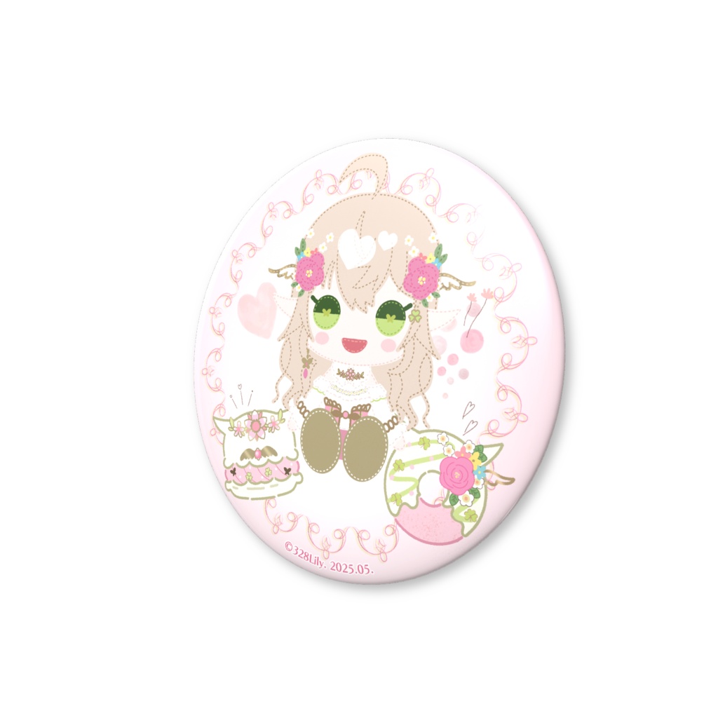 【三葉リリィ】缶バッジ《ぬいミニキャラ》