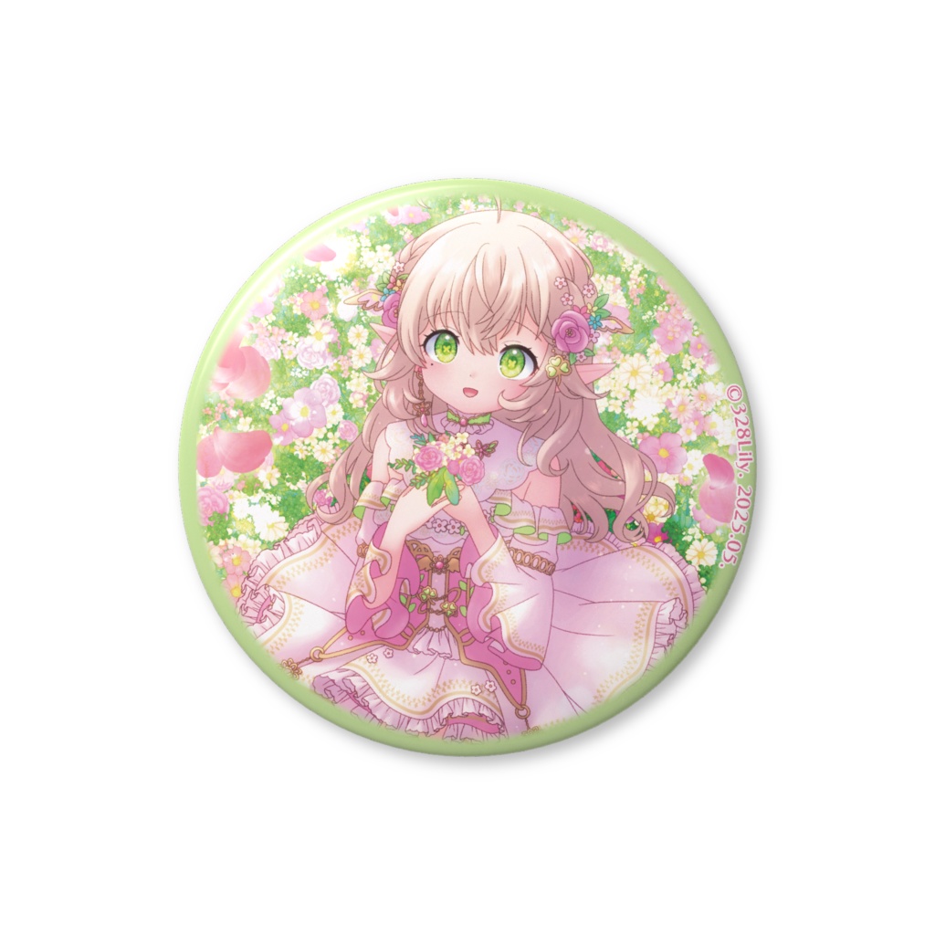 【三葉リリィ】缶バッジ《幸せをどうぞ☘》