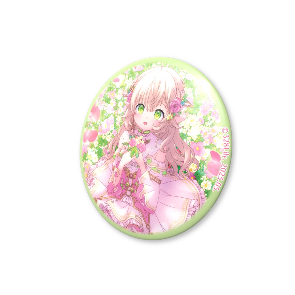 【三葉リリィ】缶バッジ《幸せをどうぞ☘》