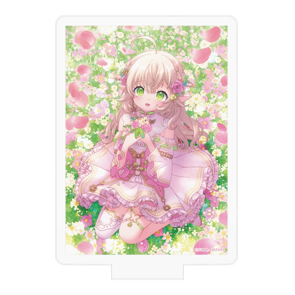 【三葉リリィ】アクリルスタンド一枚絵《幸せをどうぞ☘》