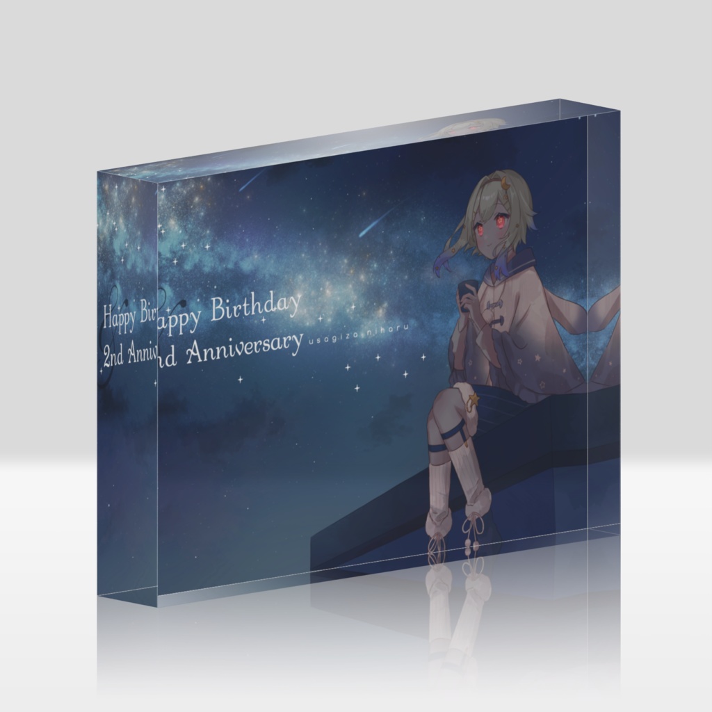 誕生日&2周年記念アクリルブロック