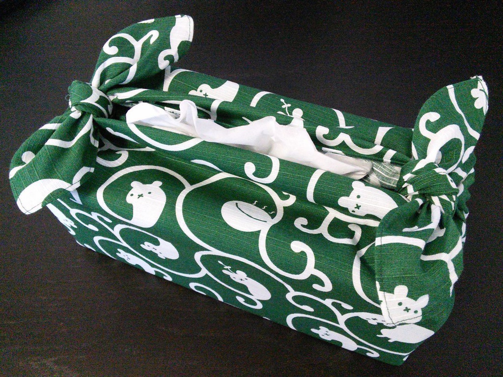 すた風呂敷 唐草 緑 綿 53cm