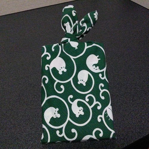 すた風呂敷 唐草 緑 綿 53cm
