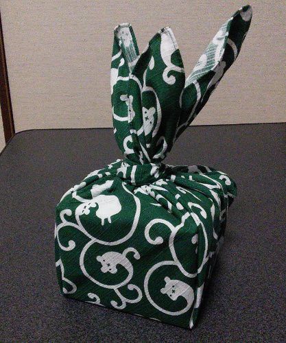 すた風呂敷 唐草 緑 綿 53cm