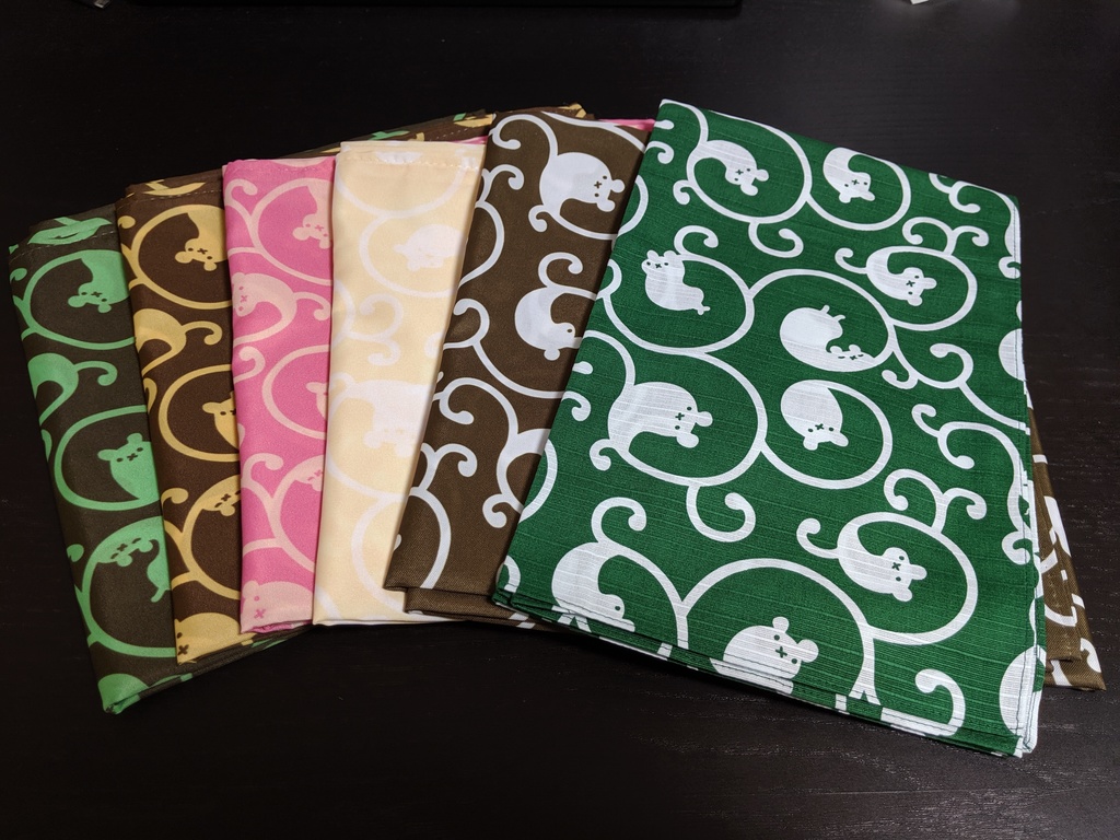 すた風呂敷 唐草 化繊 90cm ベージュ