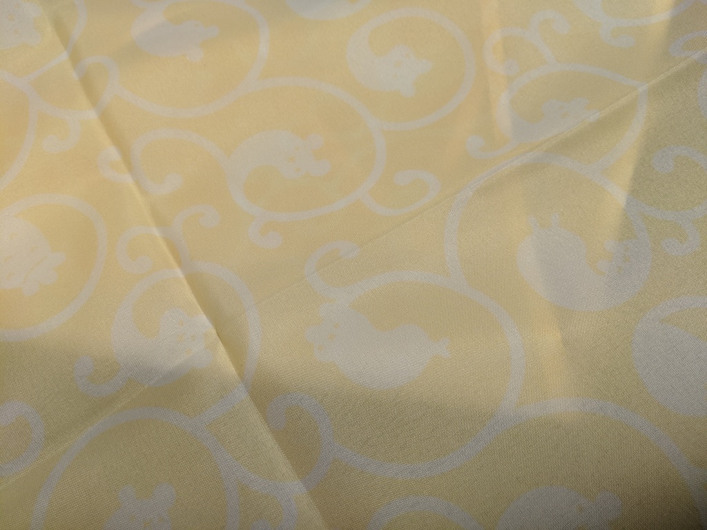 すた風呂敷 唐草 化繊 90cm ベージュ