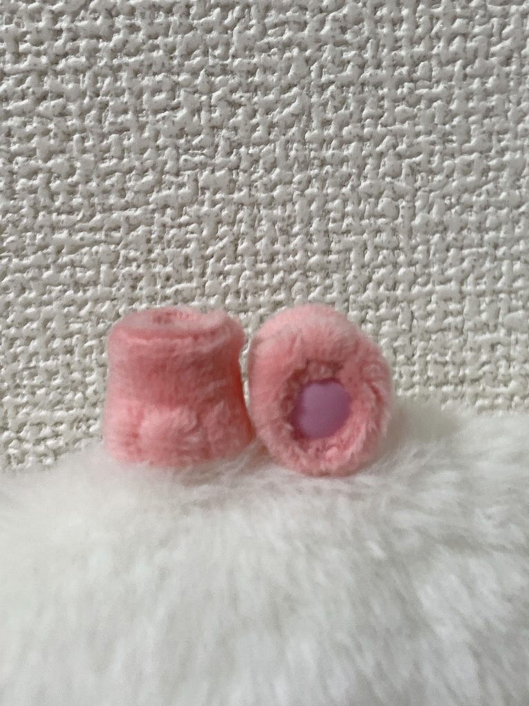 【10cmぬい】ニャンコぬい靴【冬毛ピンク】