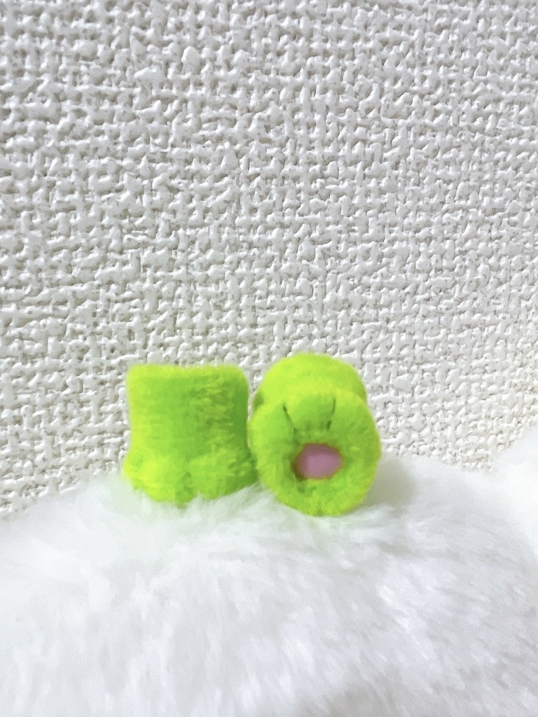 【10cmぬい】ニャンコぬい靴【冬毛グリーン】