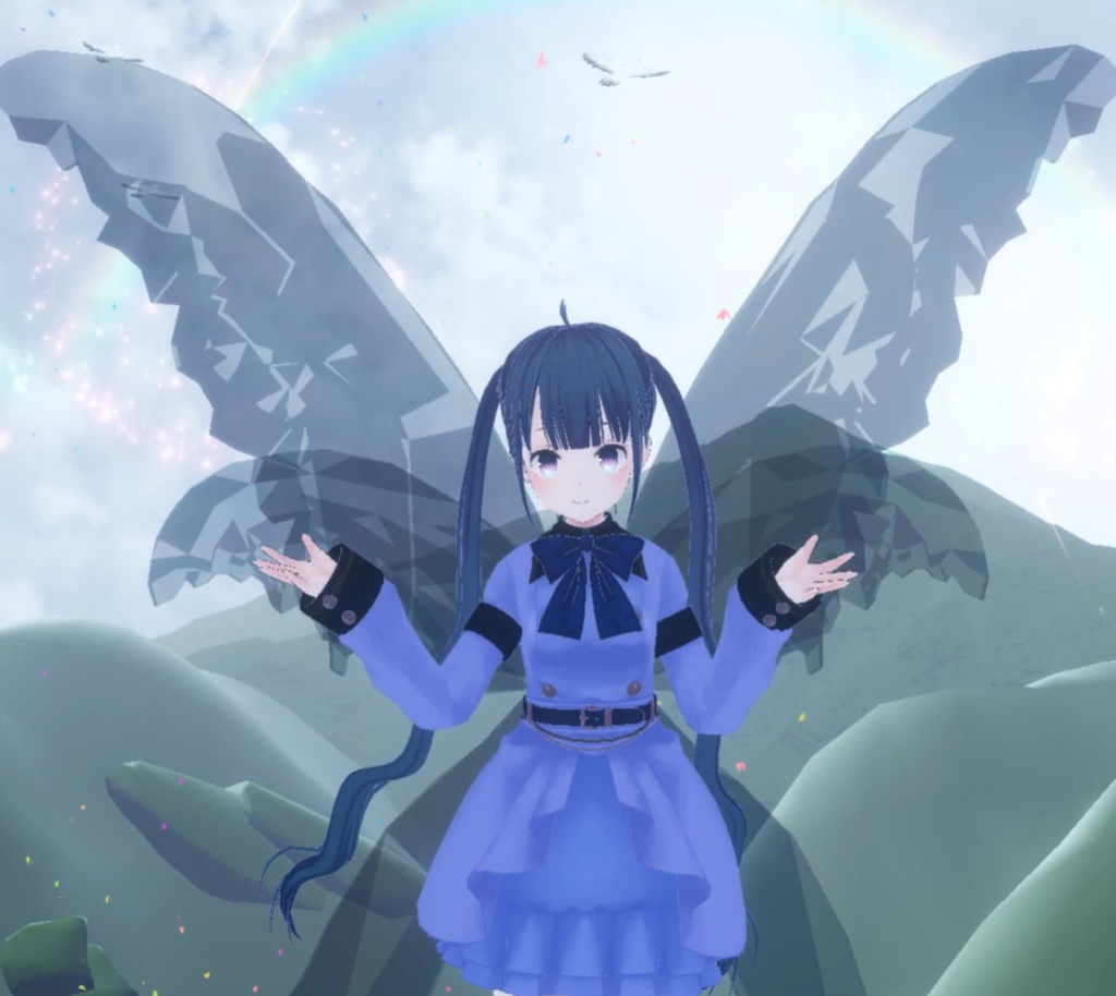 はなまる小物 【VRChat想定】fairywing ~妖精の羽~ 3Dアクセサリー