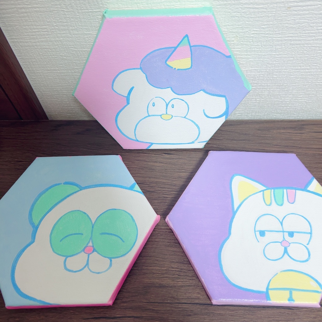 6角形原画パネル　動物