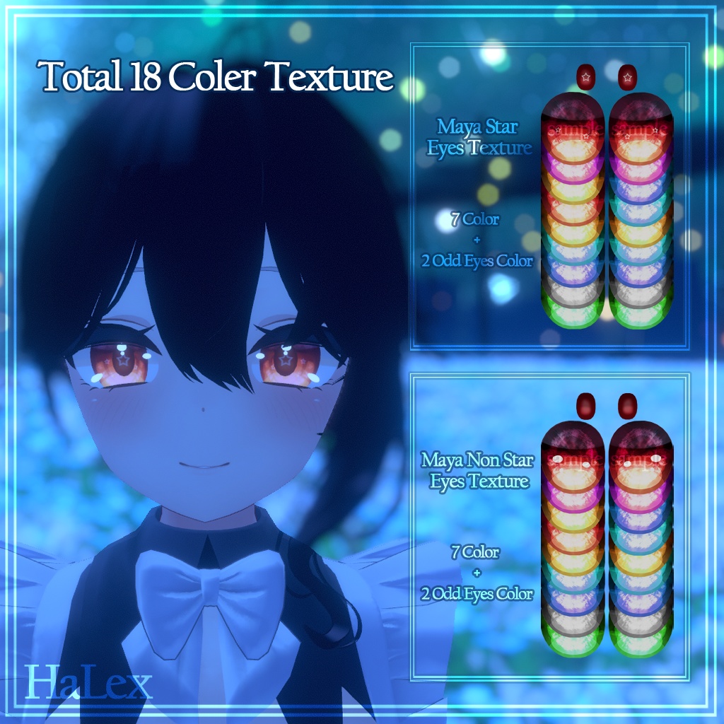 「舞夜専用」 Maya Star Eyes & Non Star Eyes (+Odd Eyes) 18 Color Textures