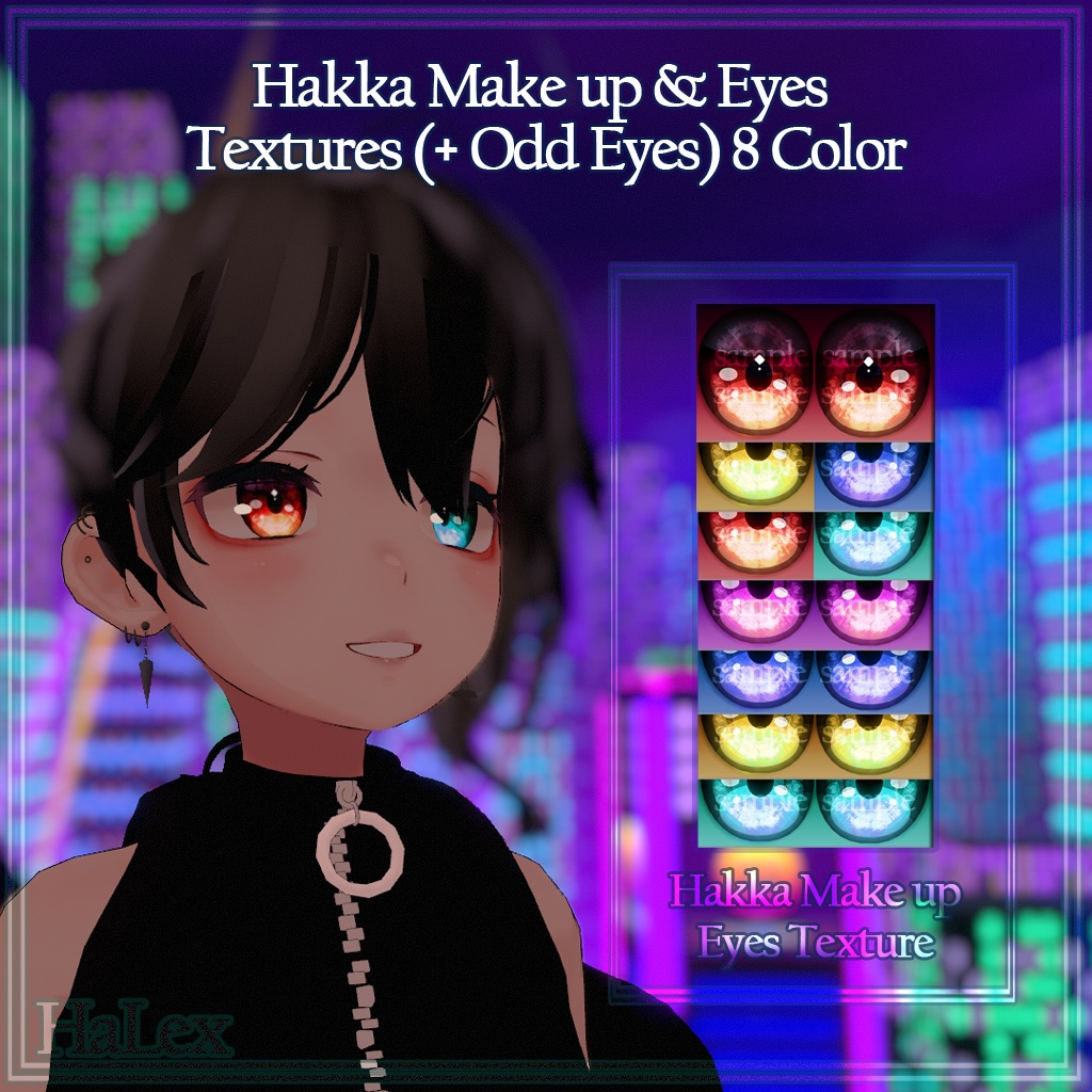 「薄荷専用」 Hakka Make up & Eyes Textures (+Odd Eyes) 8 Color