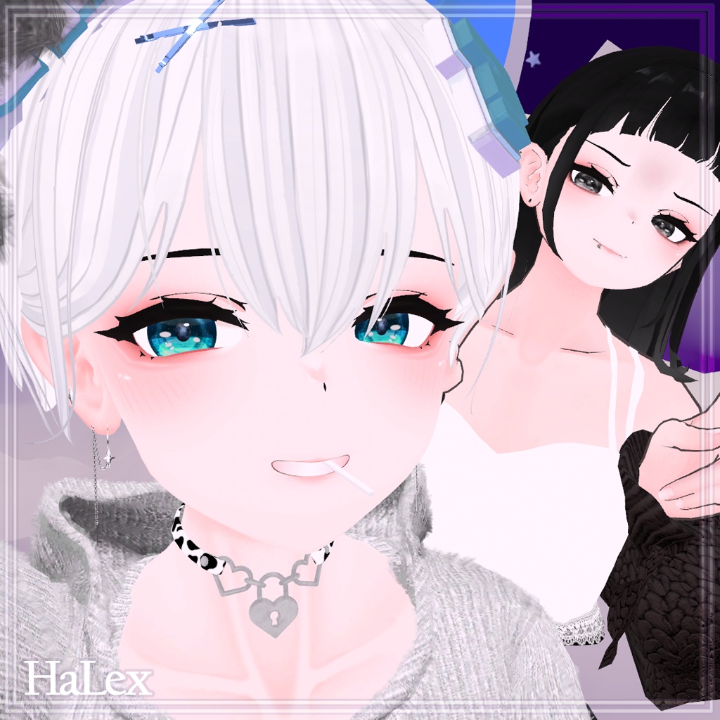 「くろなつ専用」 Kuronatsu Make up & Moon Eyes & Hair Colors + Horn detail Textures
