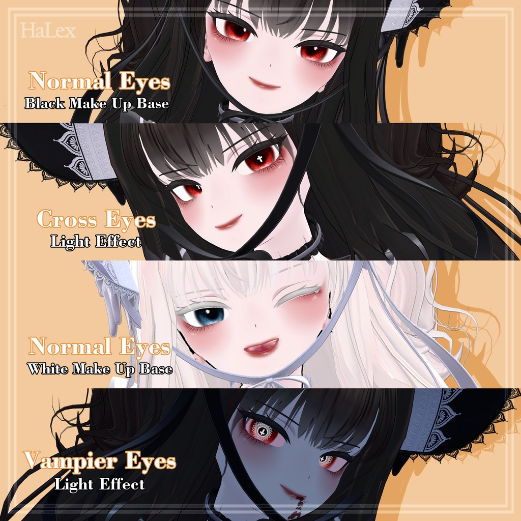 💔「萌 専用」💔 Moe Vampire Make up & Eyes & Body Textures