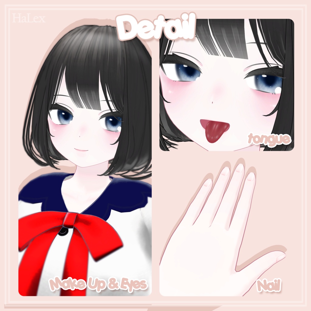 🧡Karin🤍 カリン Lovely Texture Pack (Eyes, MakeUp, Body)