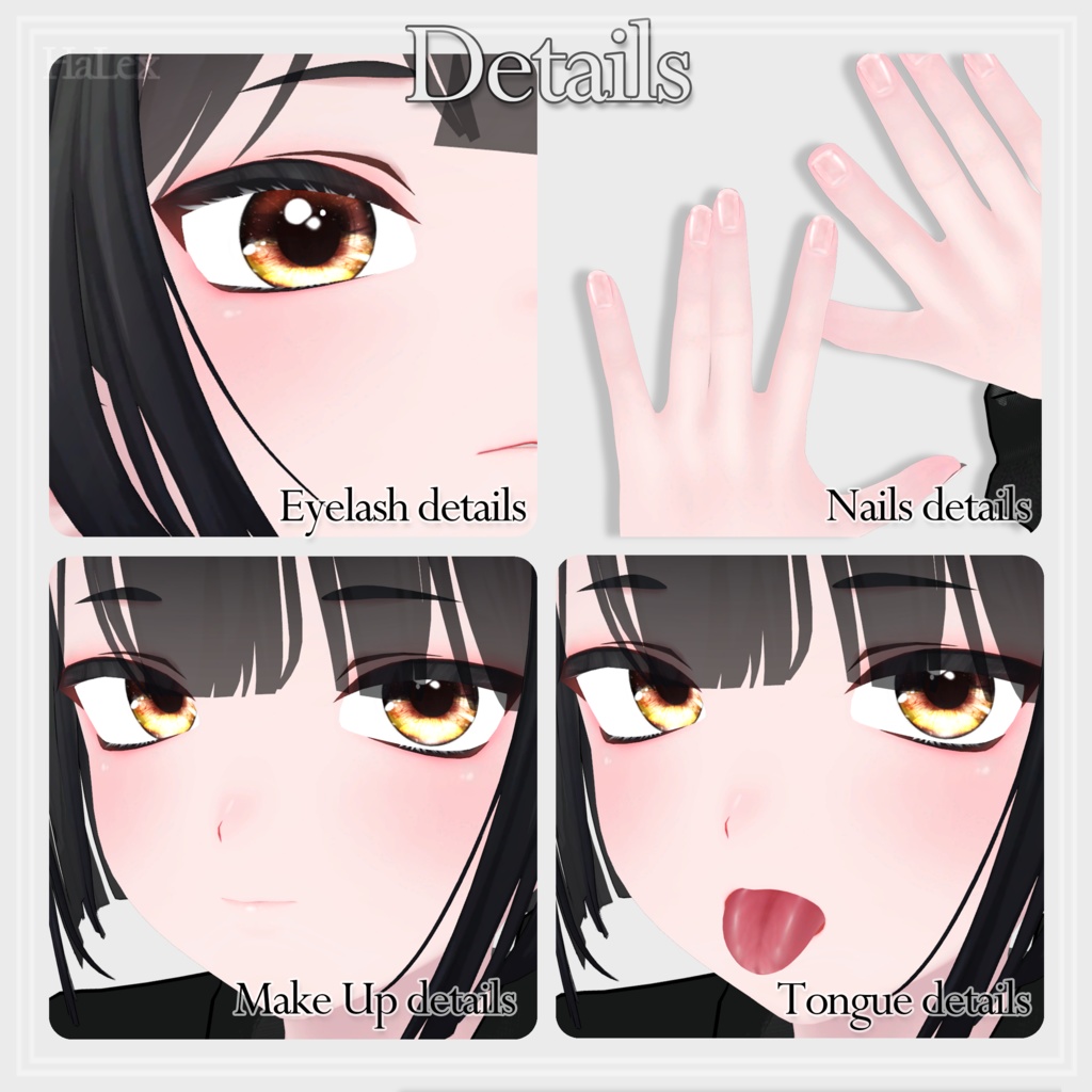🖤「くうた」🖤 Kuuta Spring Texture Pack (Eyes, MakeUp, Body, Nail, Tongue)