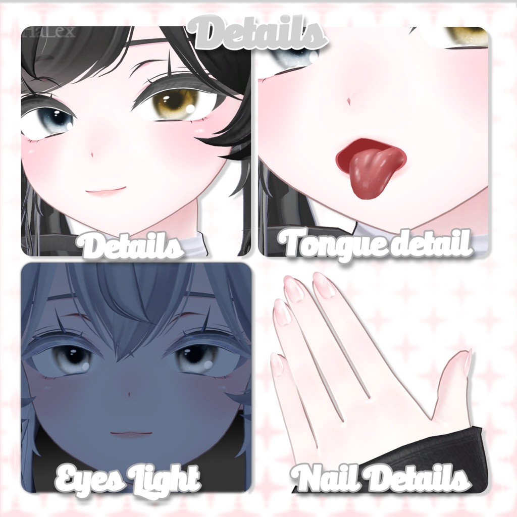 🖤「しお」🖤 Sio Lovely Texture Pack (Lovely Eyes, Cartoon Eyes, MakeUp, Body)