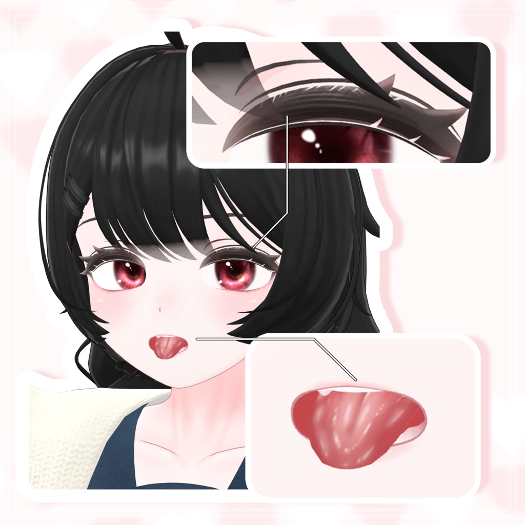 💖「桃香専用」💖Momoka Lovely Texture FullPack (2 Eyes, MakeUp, Tongue, Body, Nail)