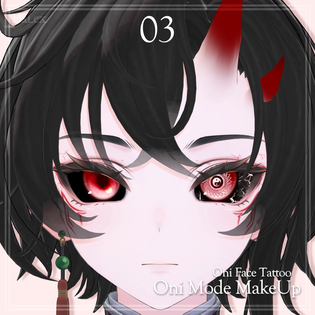 🏮「墨惺専用」👹Bokusei Oni FullPack (Horn, Eyes, MakeUp, Tongue, Body, Nail)