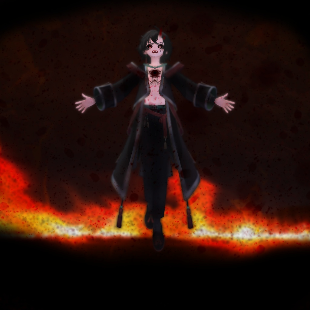 🏮「墨惺専用」👹Bokusei Oni FullPack (Horn, Eyes, MakeUp, Tongue, Body, Nail)