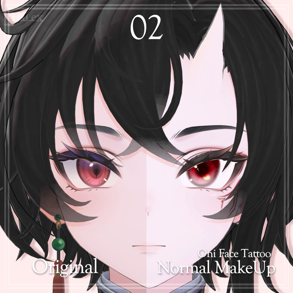 🏮「墨惺専用」👹Bokusei Oni FullPack (Horn, Eyes, MakeUp, Tongue, Body, Nail)