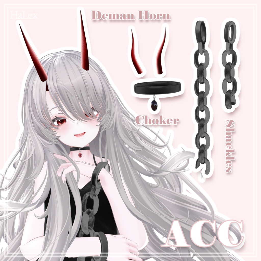 💝Nanase Noir🤍 Lovely FullPack (Horn, Choker, MakeUp, Tongue, Body)