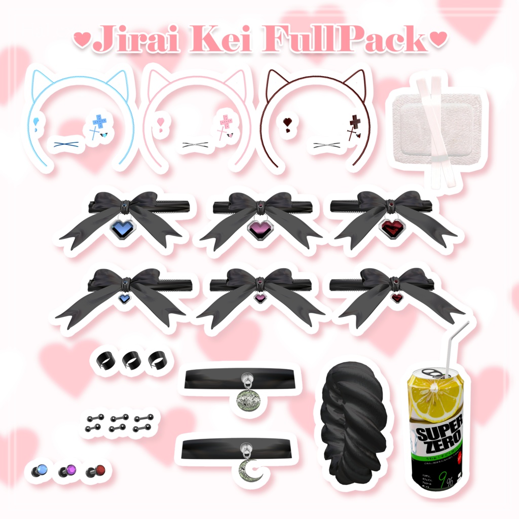 【SALE】💜4アバター対応💜 Jirai Kei FullPack (with 🎁GIFT🎁)