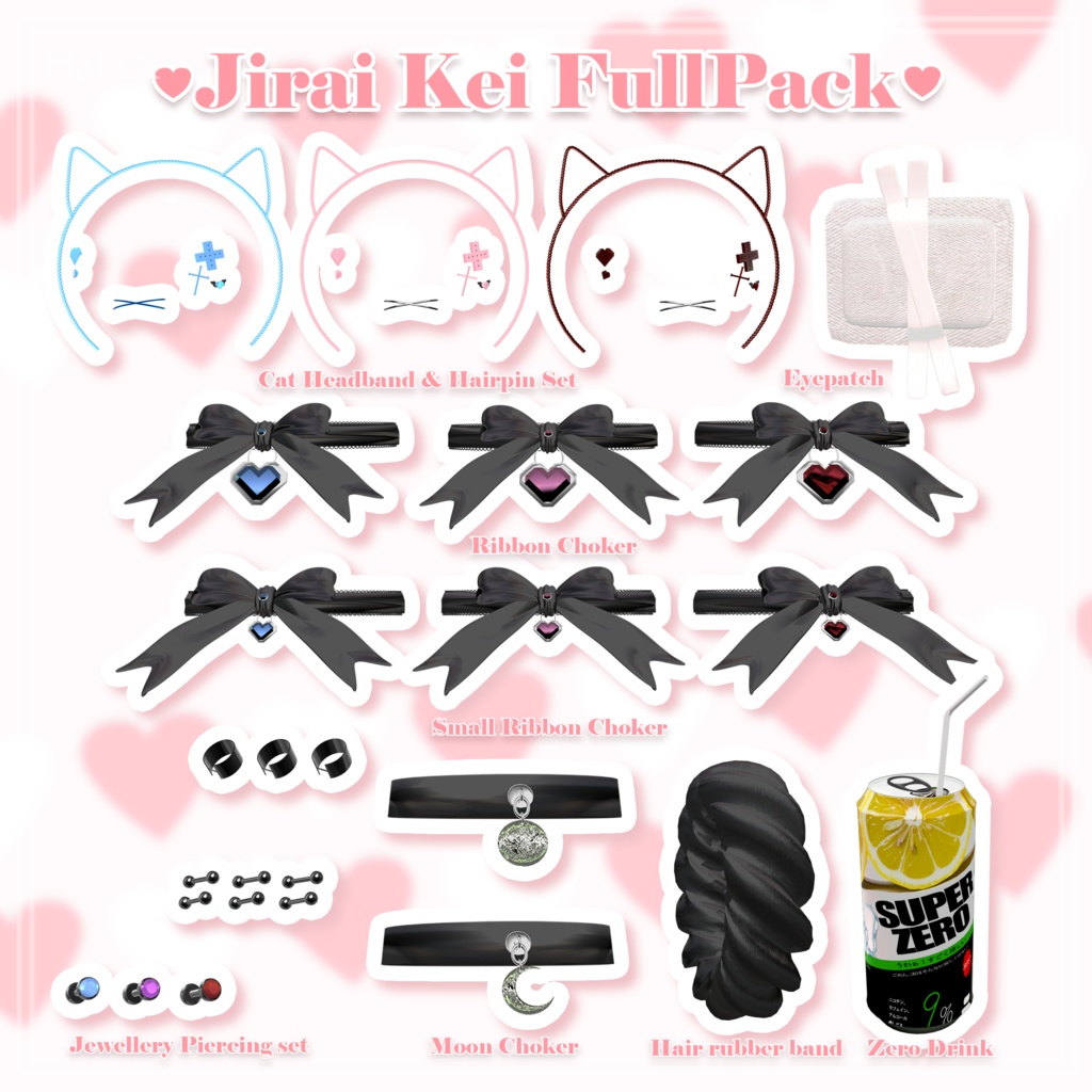 【SALE】💜4アバター対応💜 Jirai Kei FullPack (with 🎁GIFT🎁)