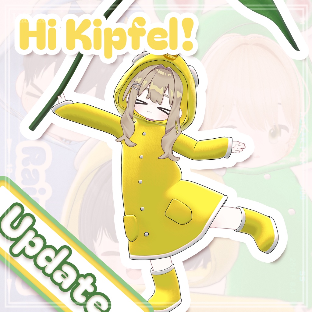 🐥「まめひなた & キプフェル」🐥 Baby Animal RainCoat 3Type