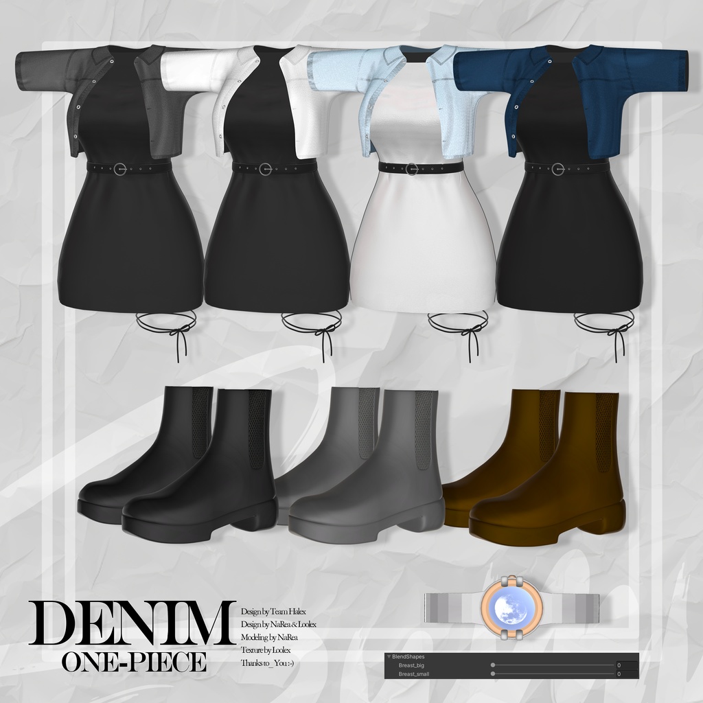 🖤「4アバター対応」🖤 Denim & One-piece